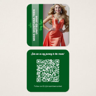Pageant Titleholder Profile Card Colour Pop Gree