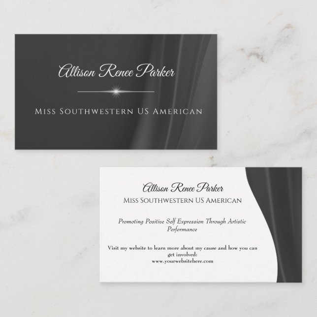 Pageant Wave Custom Starburst Business Card (Front/Back)