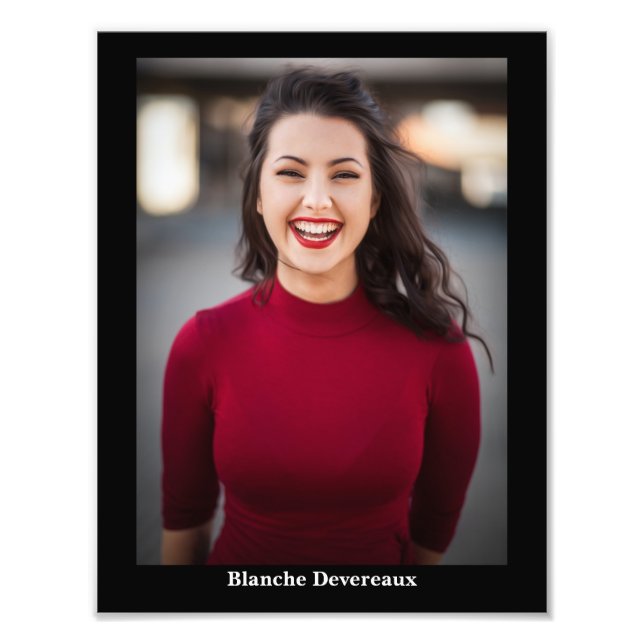 Pageants Modelling 8.5x11 Photogenic Headshot Photo Print (Front)