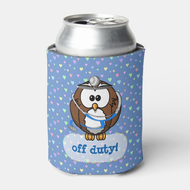 paging Doc Owl Can Cooler (Can Front)