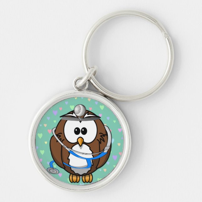 paging Doc Owl Key Ring (Front)