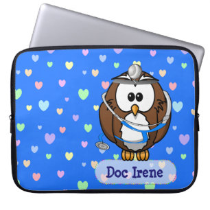 paging doc owl laptop sleeve