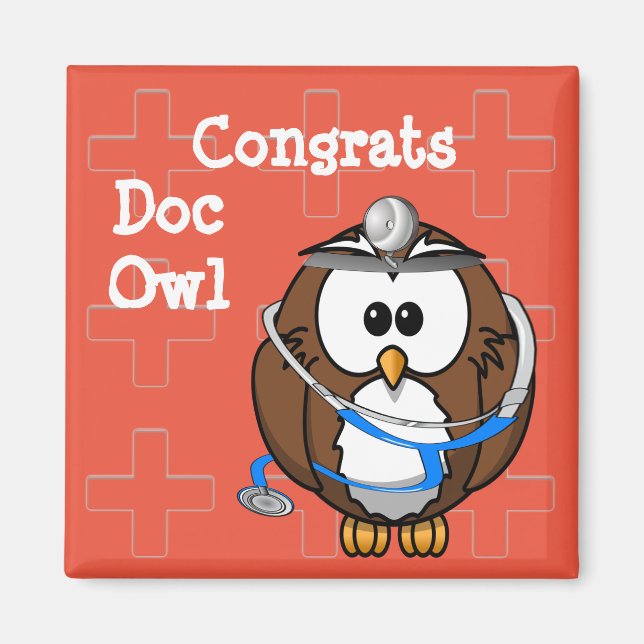 paging doc owl magnet (Front)