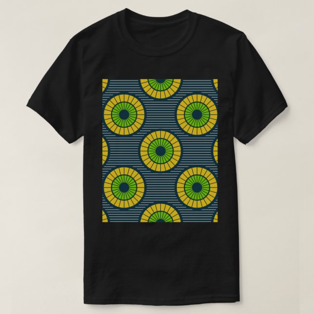 Pagne Ethique Motif Wax africain  graphique  T-Shirt (Design Front)