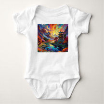 Pagoda and Coloured Landscape