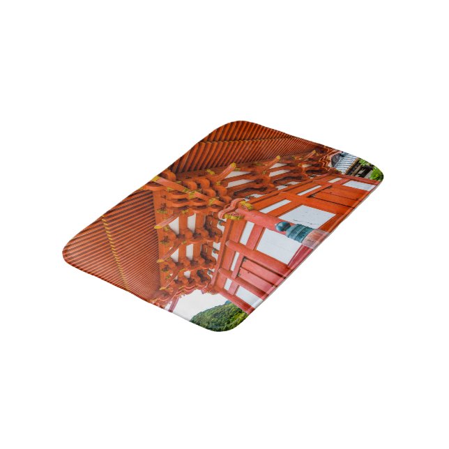 Pagoda bottom up perspective, Miyajima Bath Mat (Angled)