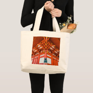 Pagoda bottom up perspective, Miyajima Large Tote Bag