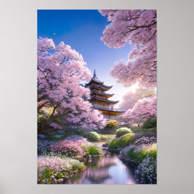 Pagoda in Bloom Poster (Front)