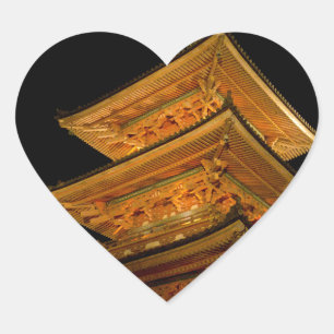 Pagoda Japan Kyoto Heart Sticker