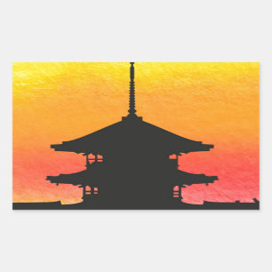 Pagoda Japan Kyoto Rectangular Sticker