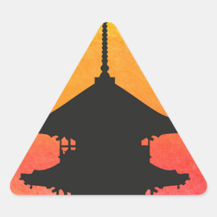 Pagoda Japan Kyoto Triangle Sticker