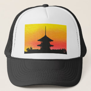 Pagoda Japan Kyoto Trucker Hat