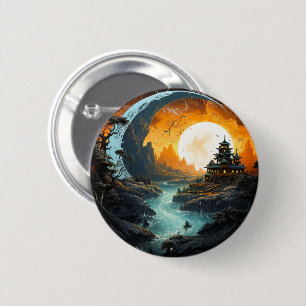 Pagoda Palace River Yin Yang Martial Arts 6 Cm Round Badge