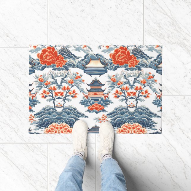 PAGODAS AND FLORALS DOORMAT (Indoor)