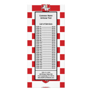 Pagonya Belarus Flag Belarusian White Knight Horse Rack Card