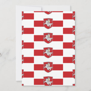 Pagonya Belarus Flag Belarusian White Knight Horse Thank You Card