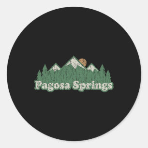 Pagosa Springs Colorado Co T Shirt Vintage Hiking Classic Round Sticker