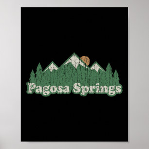 Pagosa Springs Colorado Co T Shirt Vintage Hiking Poster