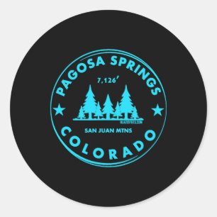 Pagosa Springs Colorado Mountain Town - Bluebird D Classic Round Sticker