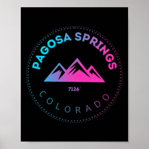 Pagosa Springs Colorado Mountain Town - Retro Co S Poster