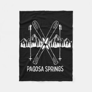 Pagosa Springs Colorado Rocky Mountains Skiing Sno Fleece Blanket