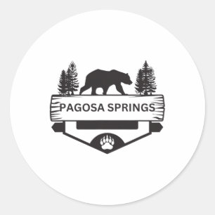 Pagosa Springs Colorado Wildlife Bear Hiking Campi Classic Round Sticker