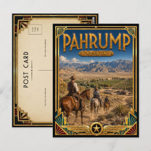 Pahrump Nevada Vintage Art Deco Golden Age Postcard