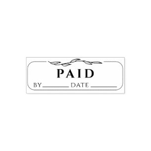 PAID Business Bookkeeping with Signature and Date Self-inking Stamp