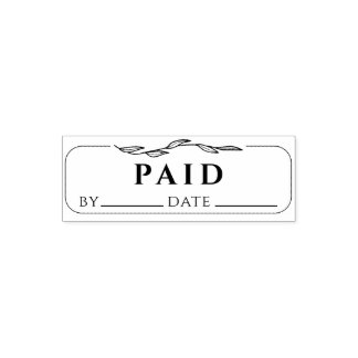 PAID Business Bookkeeping with Signature and Date Self-inking Stamp