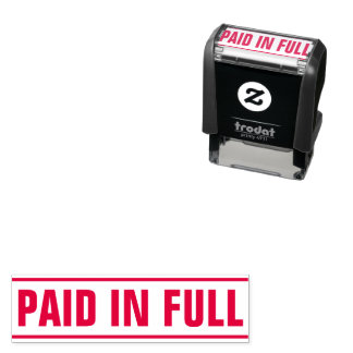 PAID Business Text Custom Self-inking Stamp