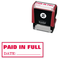 PAID Business Text Template Self-inking Stamp