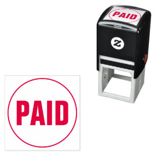 PAID Business Text Template Self-inking Stamp