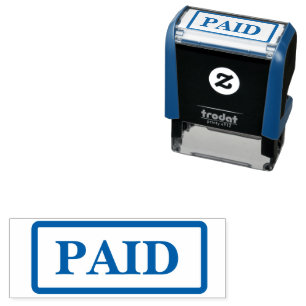 PAID Business Text Template Self-inking Stamp