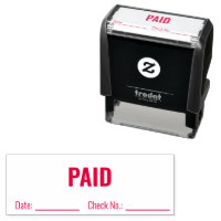 PAID Date Check Number Business Text Template