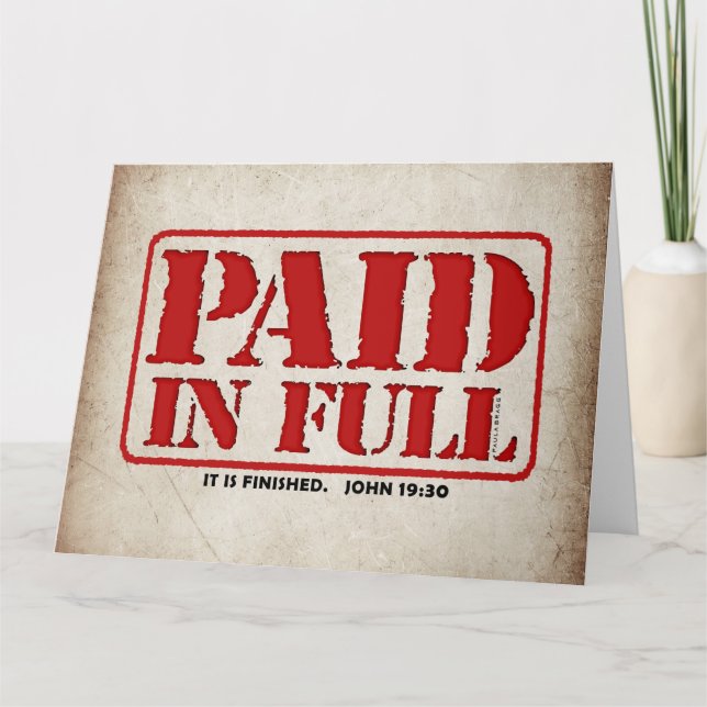 Paid in Full Card (Front)