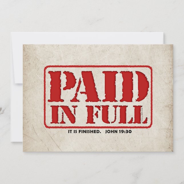 Paid in Full Card (Front)