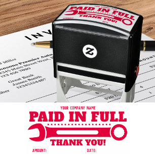 Paid in Full Ink Stamp Custom Company Name
