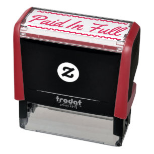 "Paid In Full" Rubber Stamp