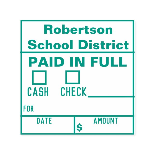 Paid in Full Rubber Stamp (Design)