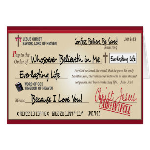 Paid in Full Saved by Jesus Check Christian
