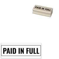 PAID IN FULL with Border Business Text Template
