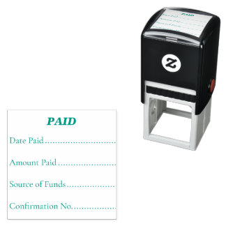 PAID Office Simple Framed with payment information Self-inking Stamp