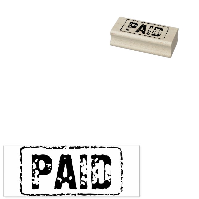 PAID rubber office stamp for invoices (Stamped)
