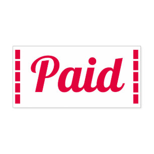 "Paid" Rubber Stamp
