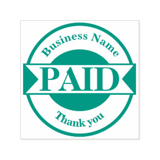 PAID Self Inking Rubber Stamp