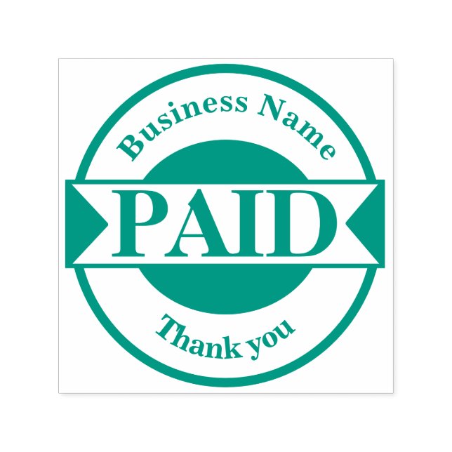 PAID Self Inking Rubber Stamp (Design)
