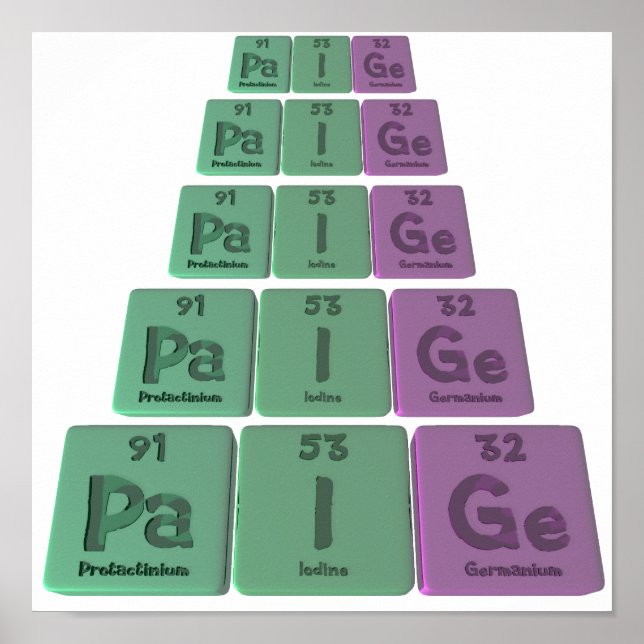 Paige as Protactinium Iodine Germanium Poster (Front)