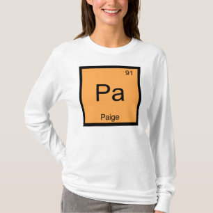Paige Name Chemistry Element Periodic Table T-Shirt