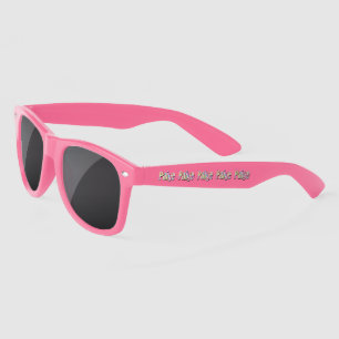 "Paige" Name Made With Colourful Butterflies, Sunglasses