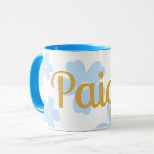 Paige Name Mug Cup Flower Retro Floral Custom Name